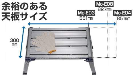 余裕のある天板サイズ