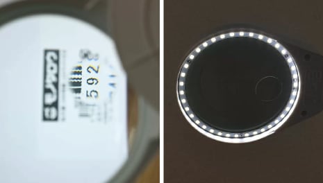 LEDライトがついており、暗いところでも文字が読めるくらいの明るさになります。
