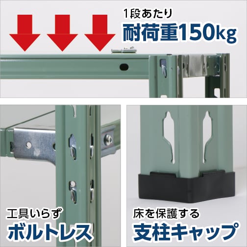 BL-44L3 軽量ラック 150kg 1台 モノタロウ 【通販サイトMonotaRO】