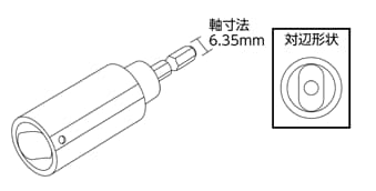 小判型フォームタイ専用ソケットビット