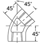 45°エルボ（45°L）