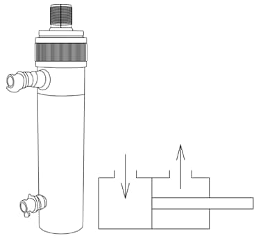 ポンプ式油圧ジャッキ（複動式）