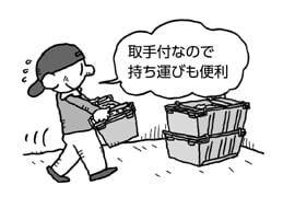 取手付なので持ち運びも便利