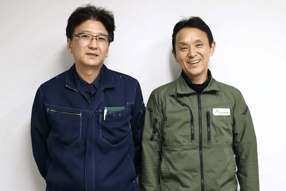 株式会社藤電気 （左）【後藤ボーリング】専務取締役　後藤浩二氏　（右）【藤電気】代表取締役　伊藤紀明氏