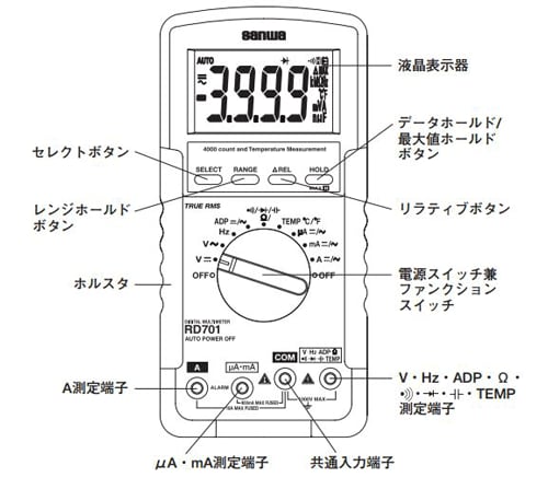 デジタルテスターの使い方 通販モノタロウ