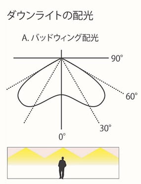 バッドウイング配光