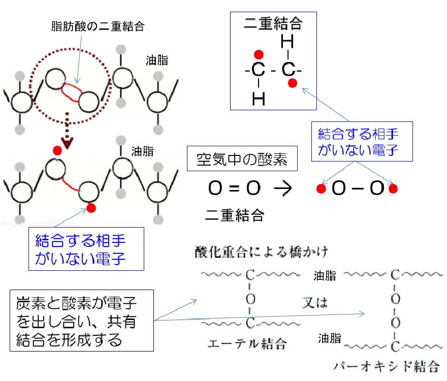 図4-21 油脂の酸化重合の原理