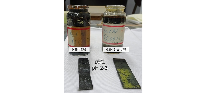 図6-4 酸性水溶液に30年間浸せきした鋼材