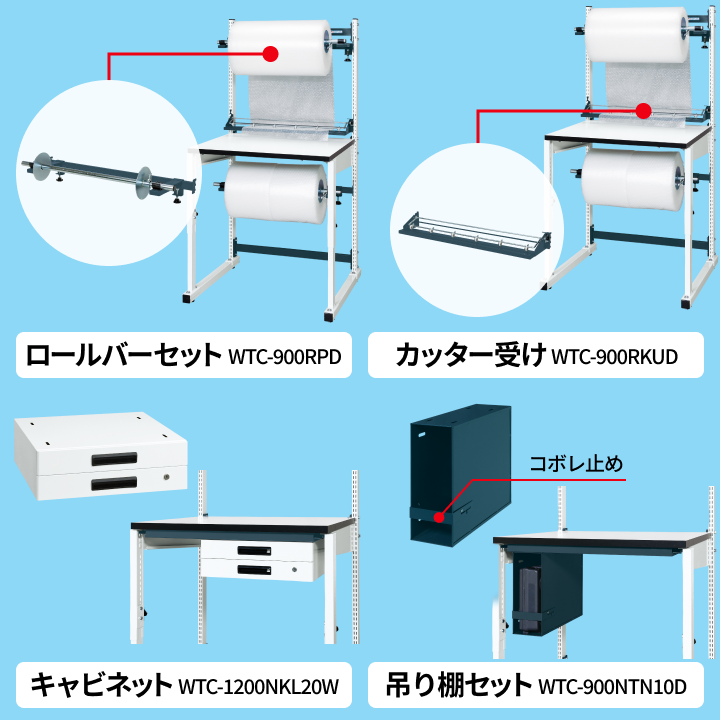 カスタマイズ作業台ワーテック 移動式の詳細説明
